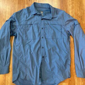 REI Co-op Hiking Shirt Blue Women's M Button Front